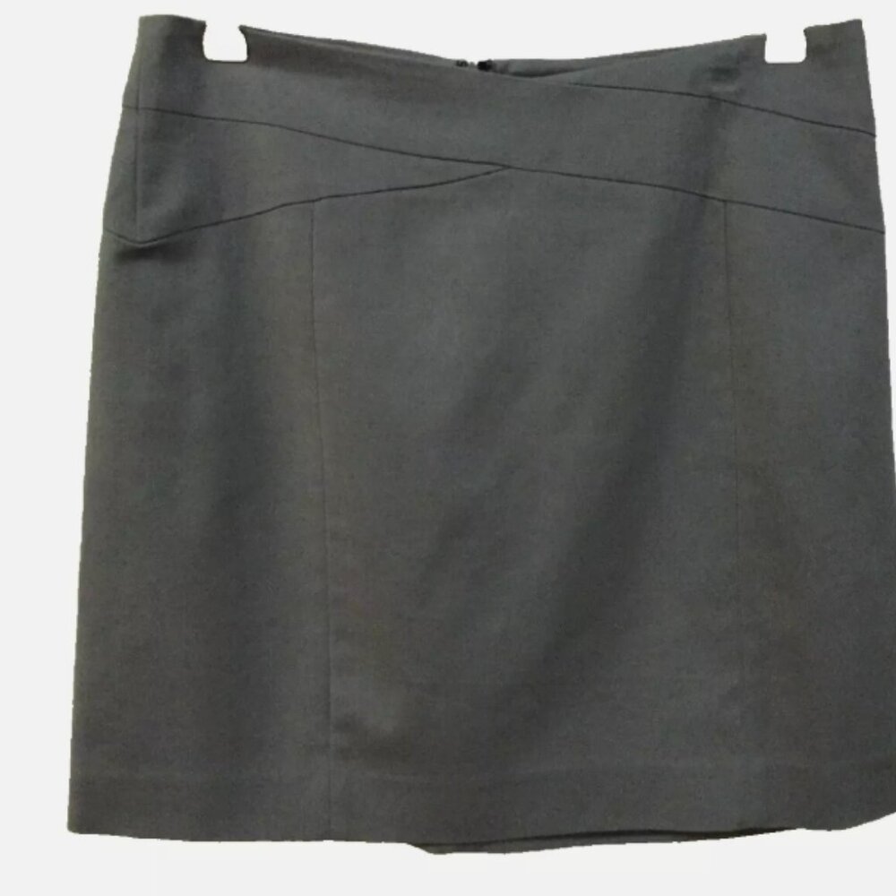 Banana Republic Womens 8P Above Knee Skirt Lined Gray Straight Stretch Career